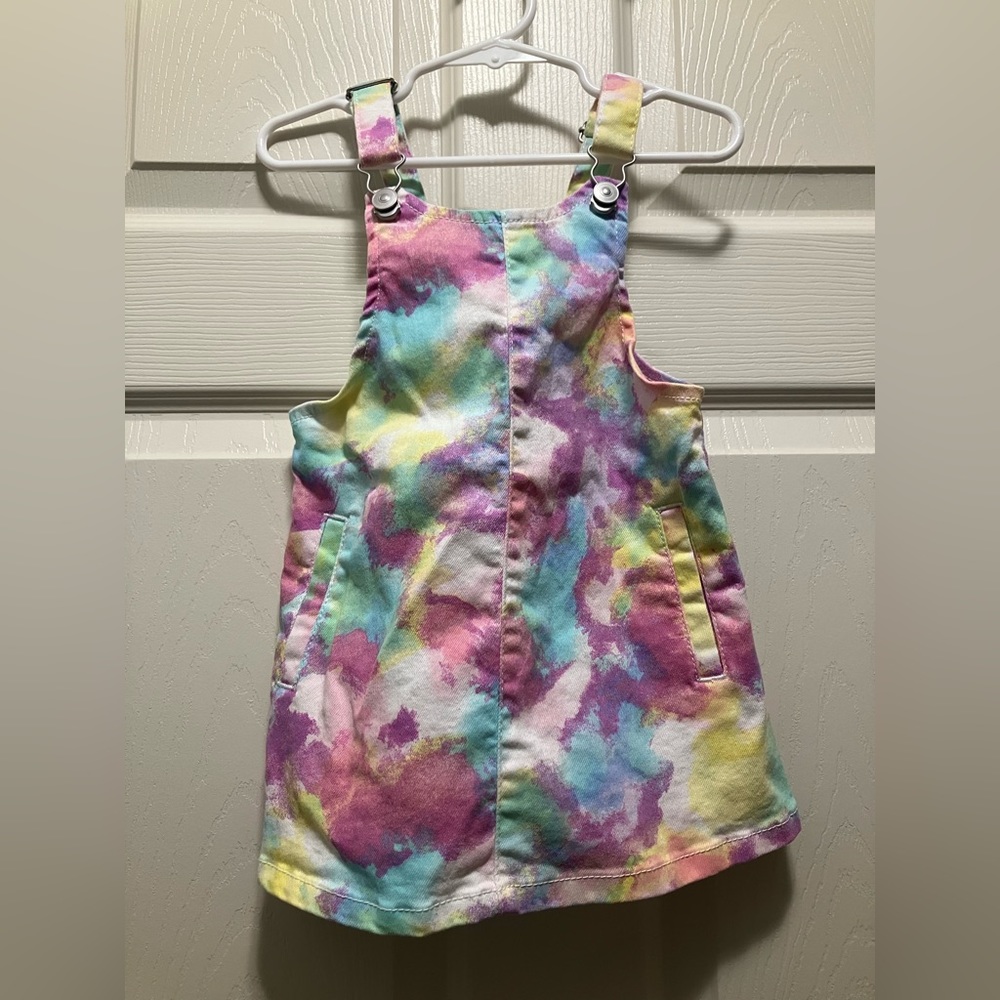 Girls Wonder Nation Tye Dye Jean overall Dress